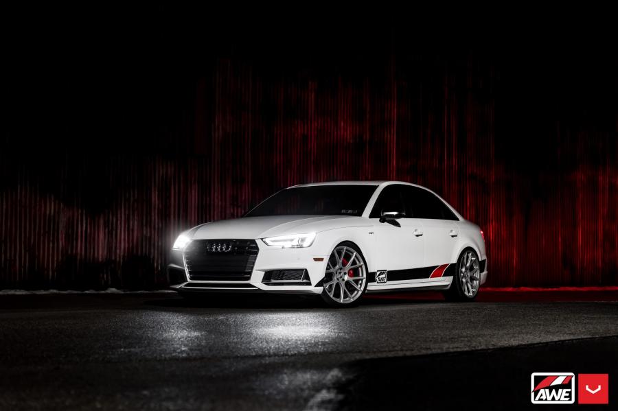  Audi S4 Sedan by AWE Tuning on Vossen Wheels (VFS-6) 2018 года  (фото 1 из 7)